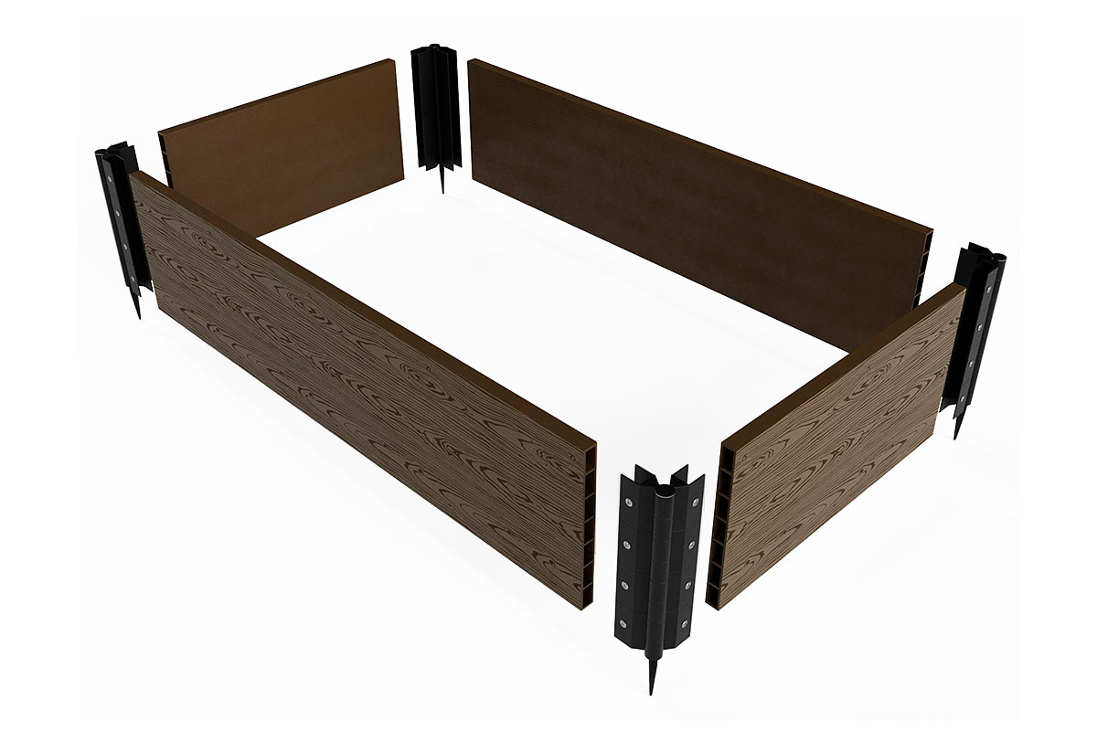 Шарнир для клумбы Holzhof 25*150мм, пластик черный