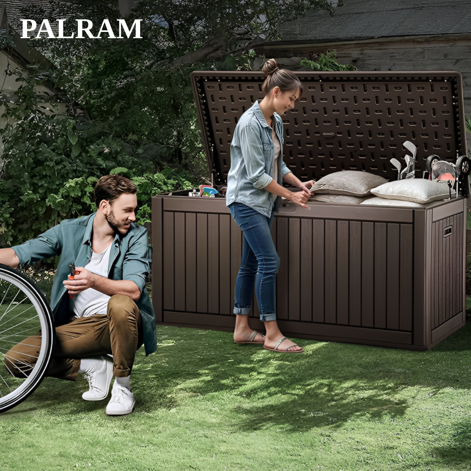 Сундук PALRAM M 302 л, Тёмно-коричневый