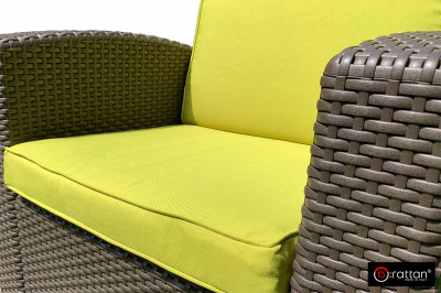 Комплект чехлов на подушки для мебели Раттан Премиум / Rattan Premium, нео яблоко 
