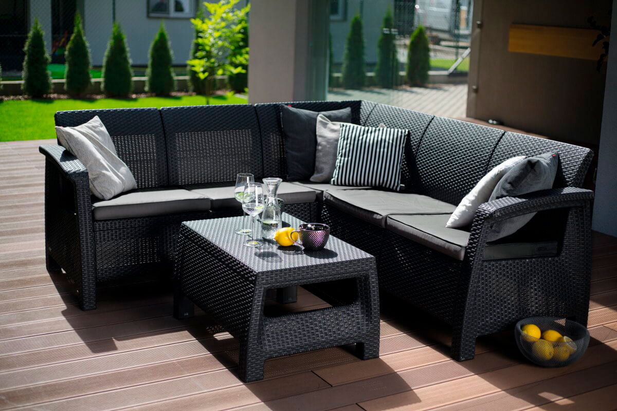 Комплект мебели Corfu Relax Set, серый