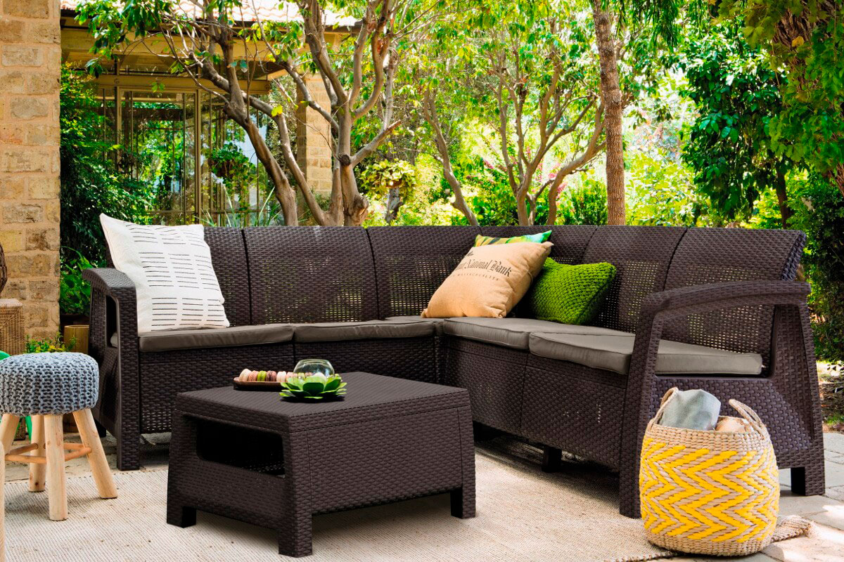 Комплект мебели Corfu Relax Set, коричневый