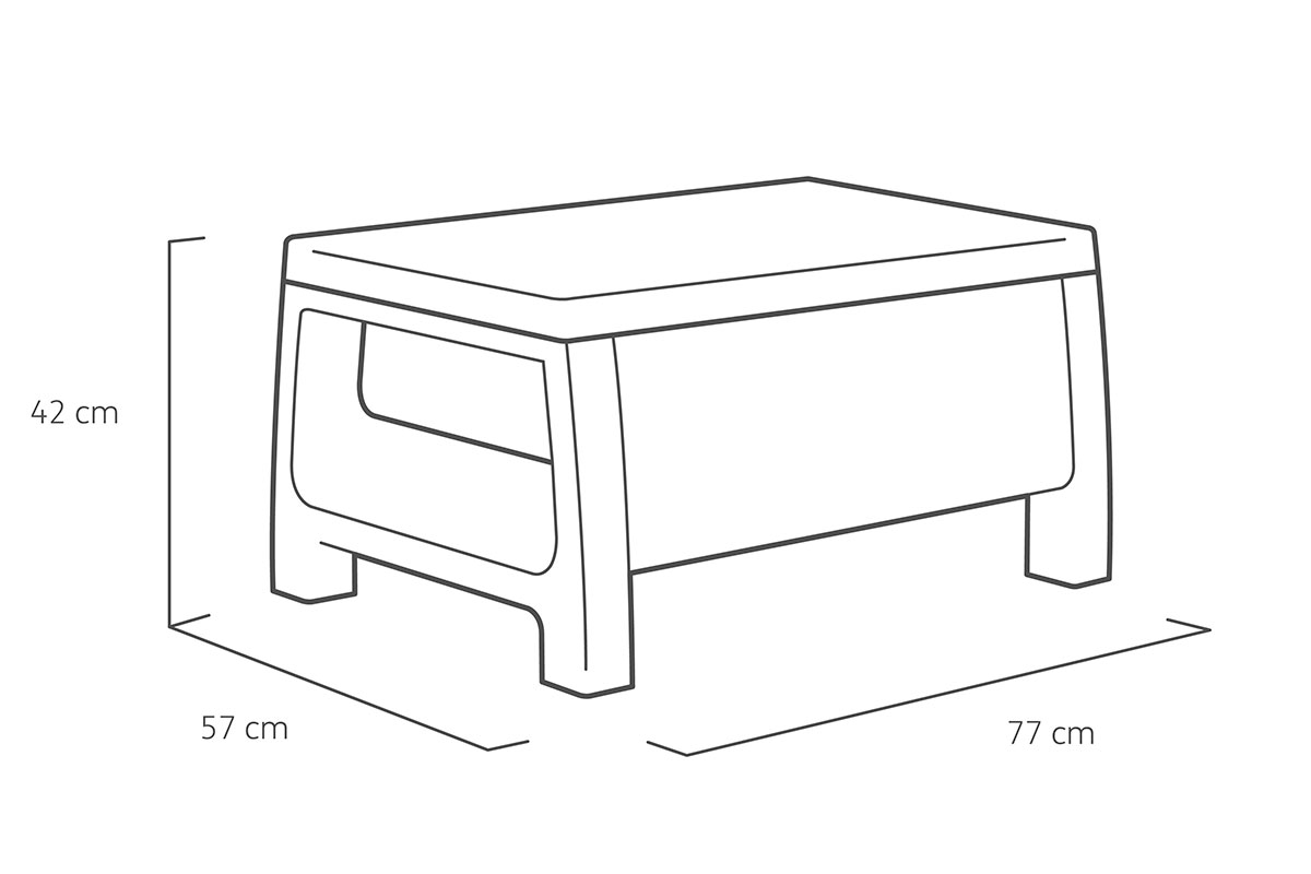 Комплект мебели Corfu Triple Set, серый