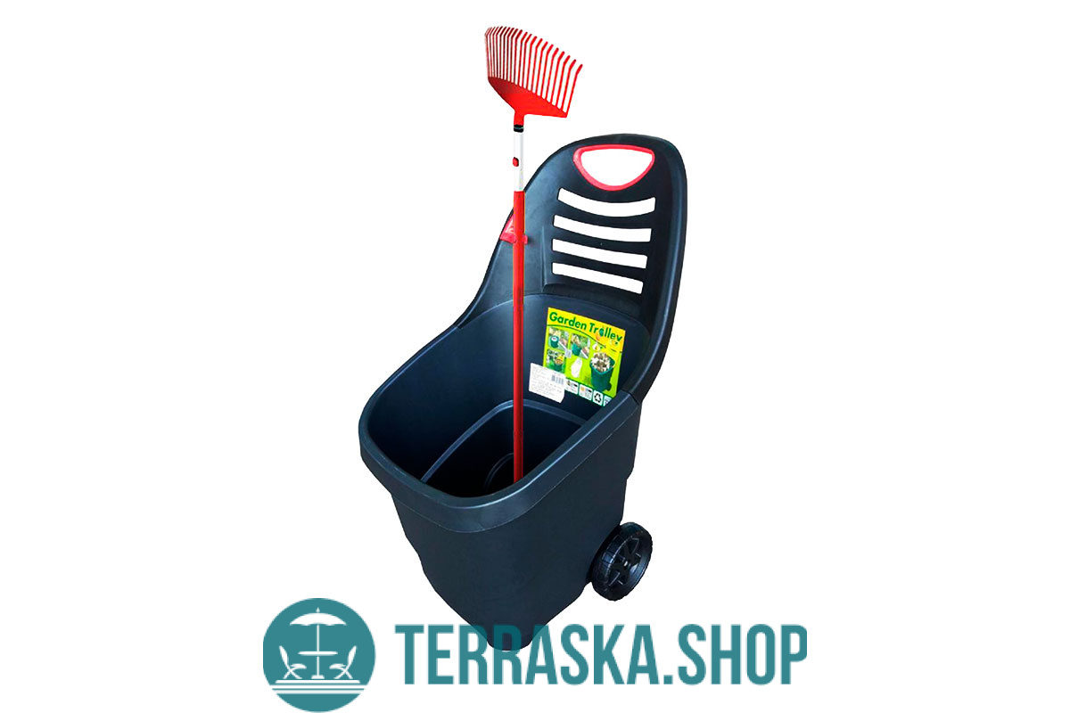 Тележка садовая Garden Trolley 65л, черн.+красн.