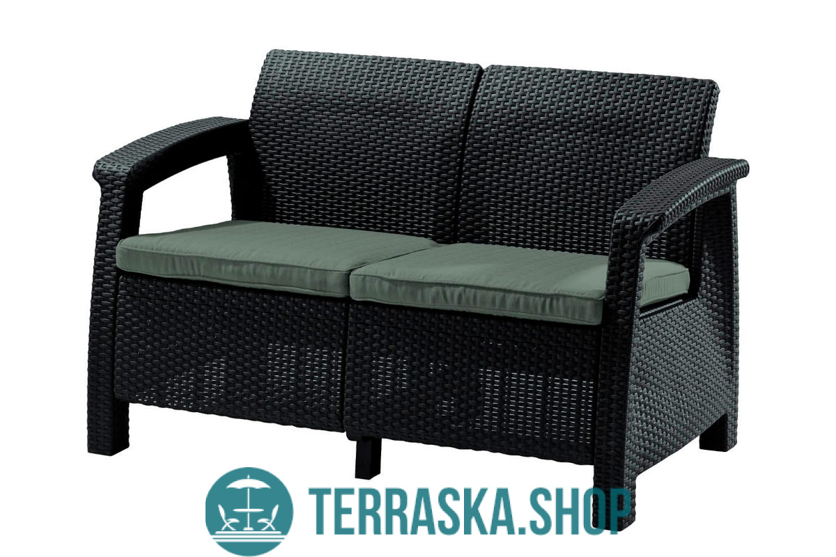 Комплект мебели Corfu Russia Love Seat (2х мест.диван), графит