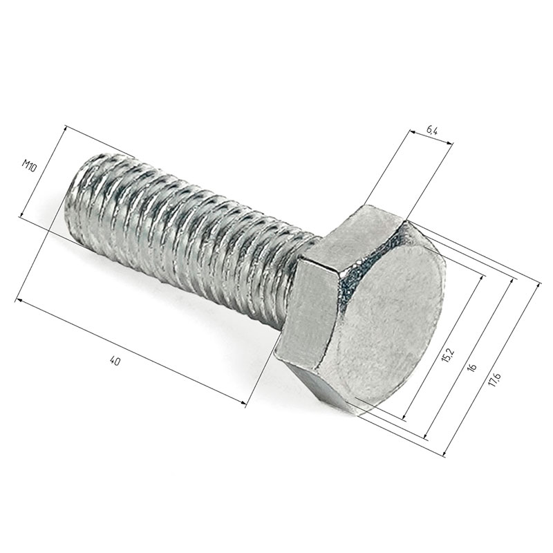 HILST Болт с шестигранной головкой М10*40мм