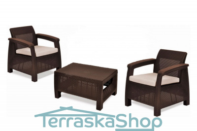 Комплект мебели Corfu Russia Weekend Set (Balcony), коричн. – интернет магазин «Terraska.shop»