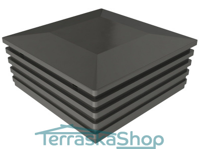 Крышка верхняя для алюм. столба HILST, 100*100мм, серый – интернет магазин «Terraska.shop»
