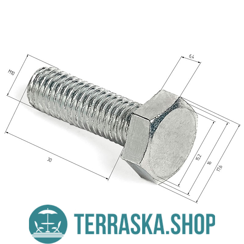 HILST Болт с шестигранной головкой М10*30мм