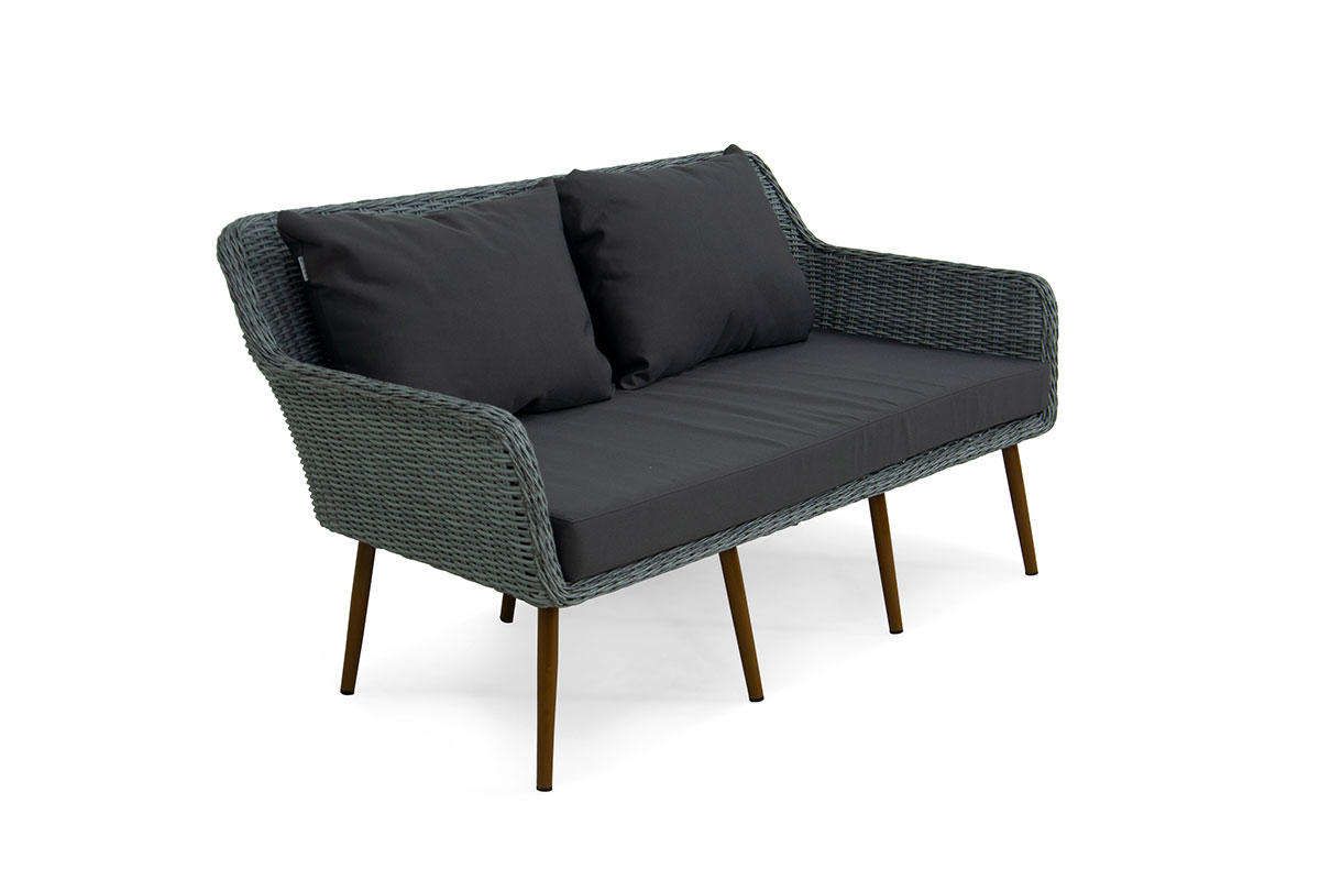 Комплект плетеной  мебели MOKKA RIMINI (стол кофейный, 2 кресла, софа 2 х-местная)