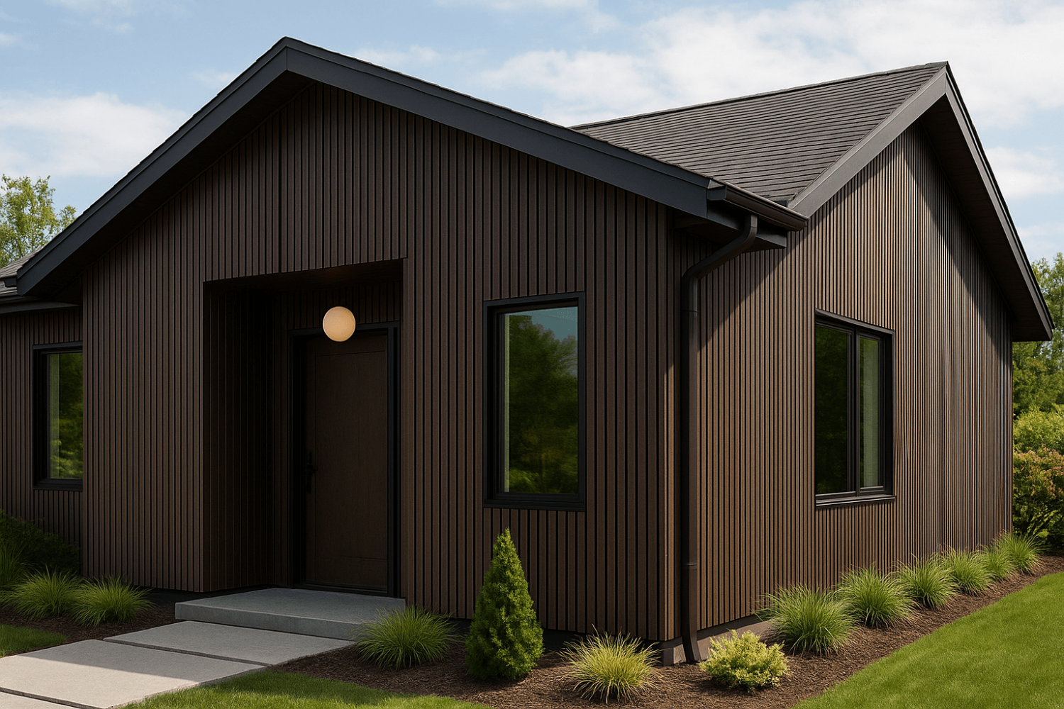 Фасадная реечная панель ДПК Holzhof Эко / Eco 219*24*3000мм, Венге
