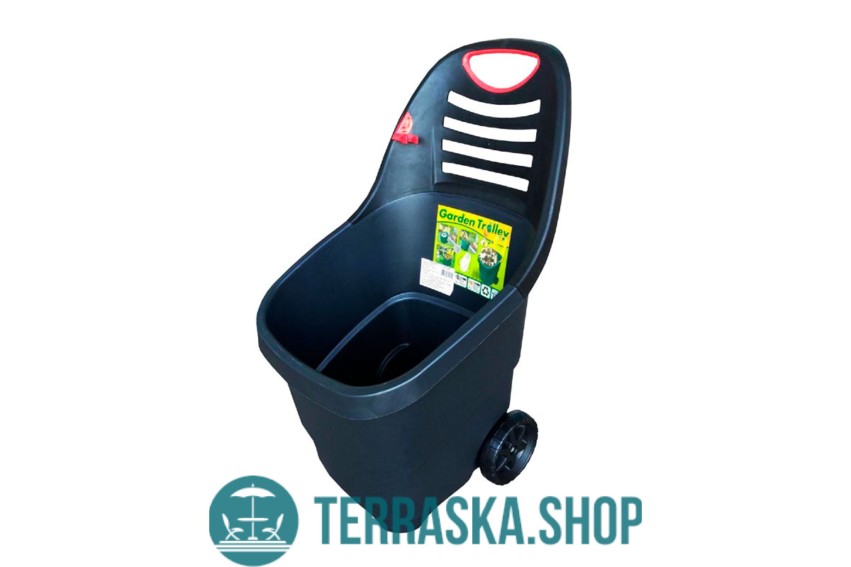 Тележка садовая Garden Trolley 65л, черн.+красн.