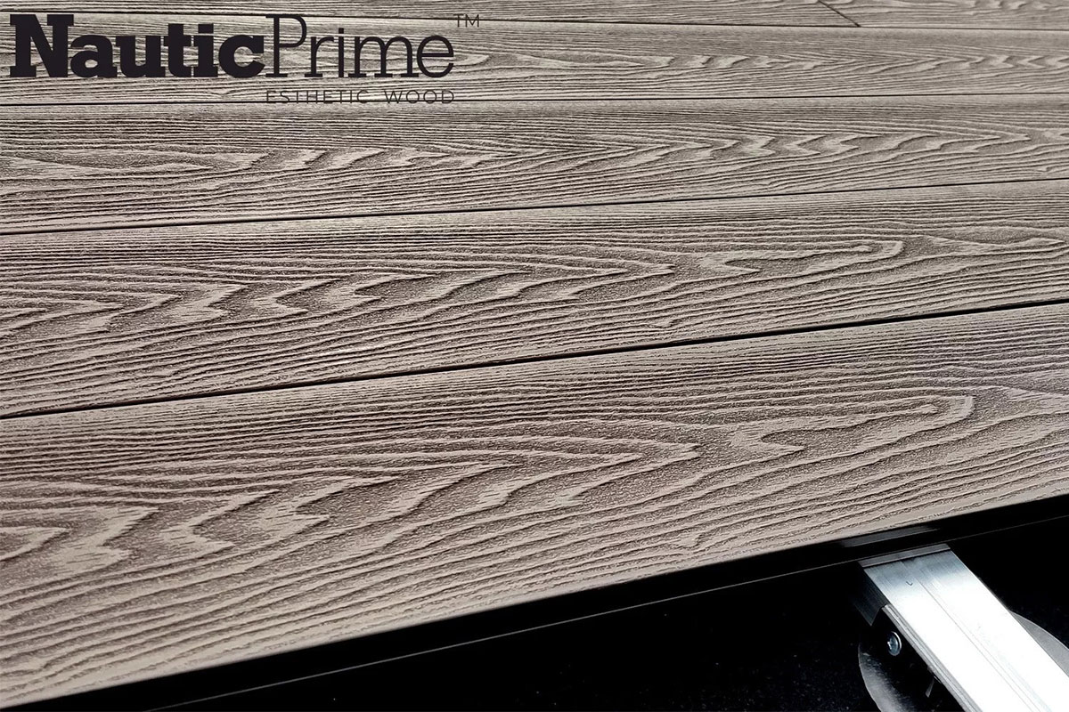 Террасная доска NauticPrime (Light) Esthetic Wood, 145*22*4000мм, серый, П8