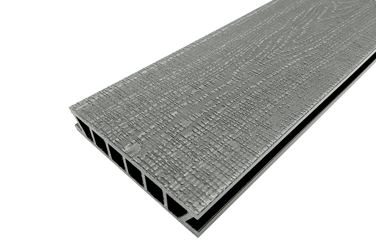 Террасная доска Deckron Woodlike 153*28*4000мм, серый, П7