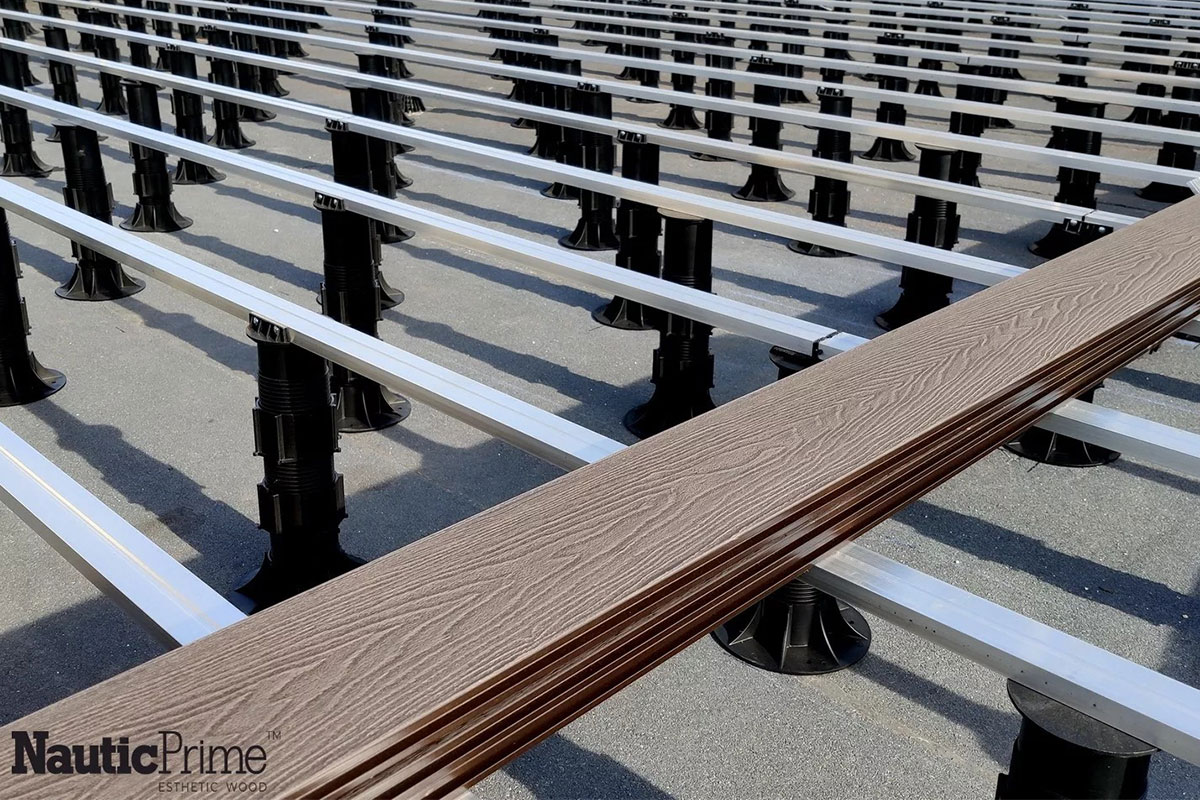 Террасная доска NauticPrime (Light) Esthetic Wood, 145*22*4000мм, серый, П8