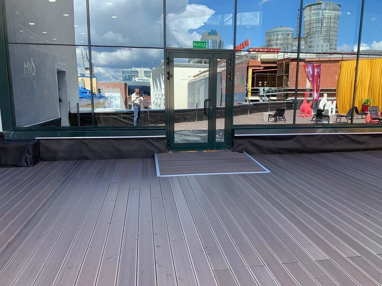 Террасная доска Deckron Classic 153*28*4000мм, венге, П7