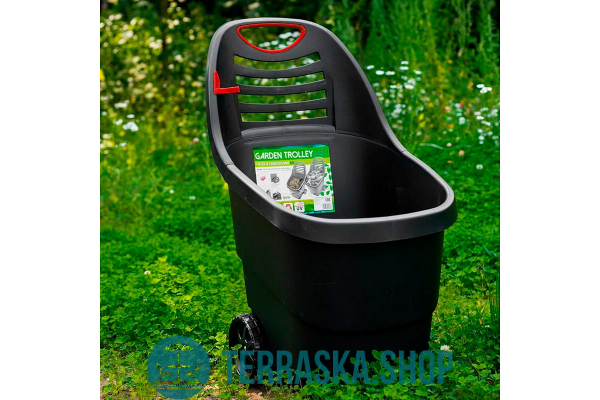 Тележка садовая Garden Trolley 65л, черн.+красн.