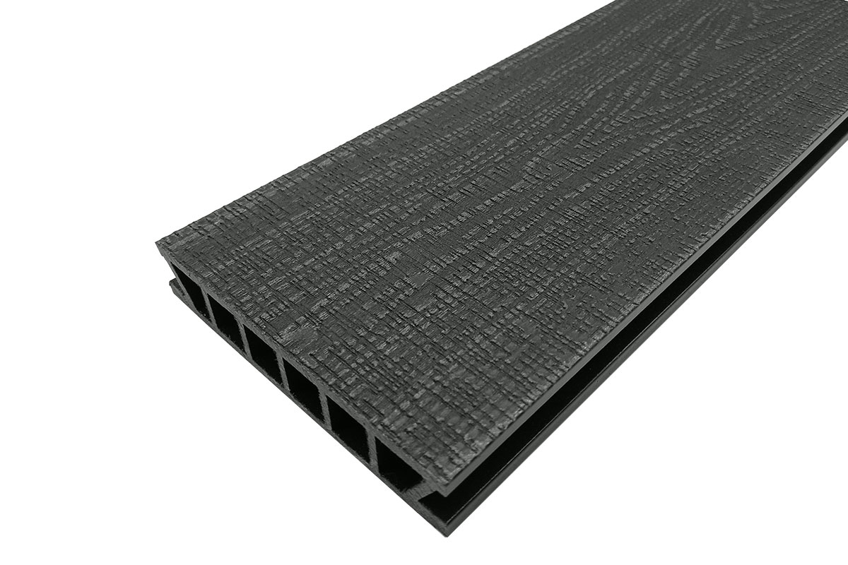 Террасная доска Deckron Woodlike 153*28*4000мм, антрацит, П7