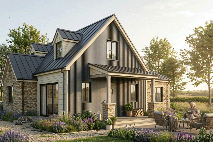 Фасадная реечная панель ДПК Holzhof Эко / Eco 219*24*3000мм, Cерый
