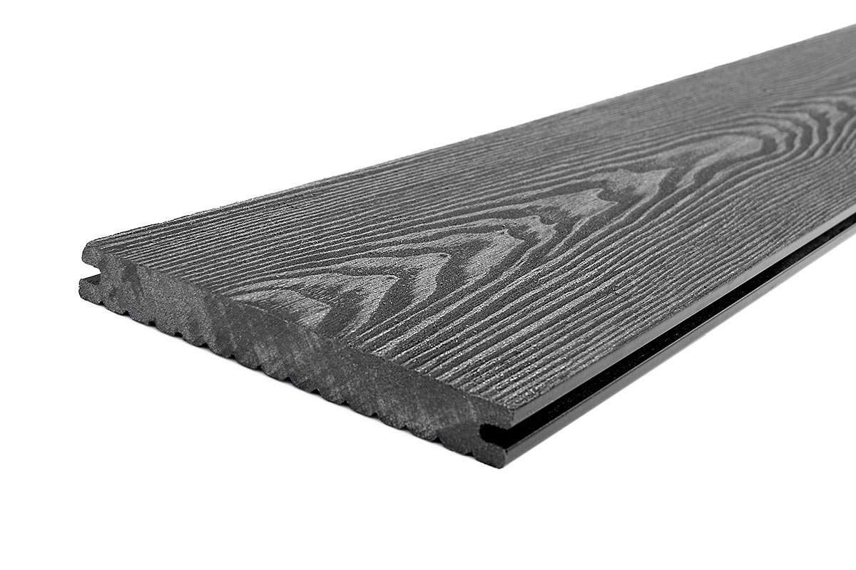 Террасная доска Holzhof Solid полнотелая 150*18*6000мм, серый, П6