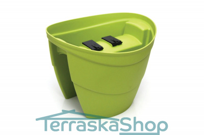 Цветочница-кашпо на перила Lilac, зеленый – интернет магазин «Terraska.shop»