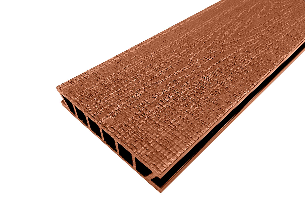 Террасная доска Deckron Woodlike 153*28*6000мм, терракот, П7