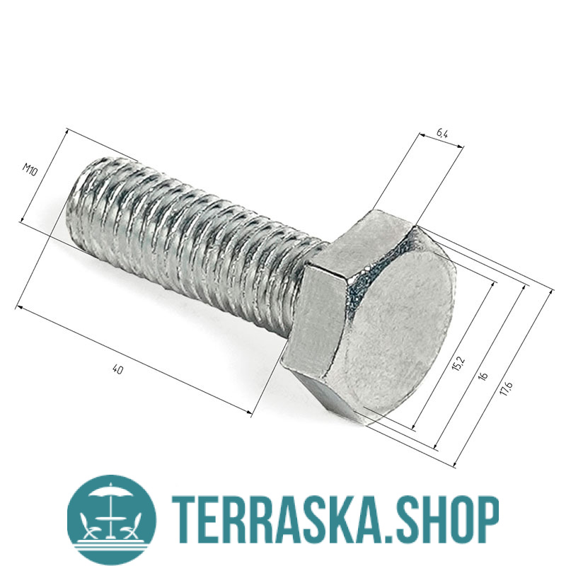 HILST Болт с шестигранной головкой М10*40мм