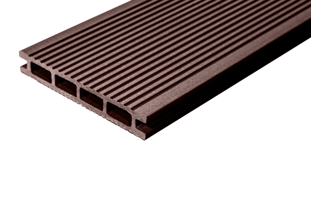 Террасная доска DARVOLEX (шовная) 150*23,5*4000мм, коричневый, П7