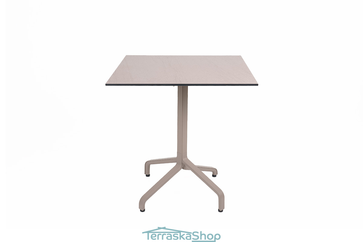 Стол складной квадратный Frasca Mini 70*70, тортора (база + столешница)