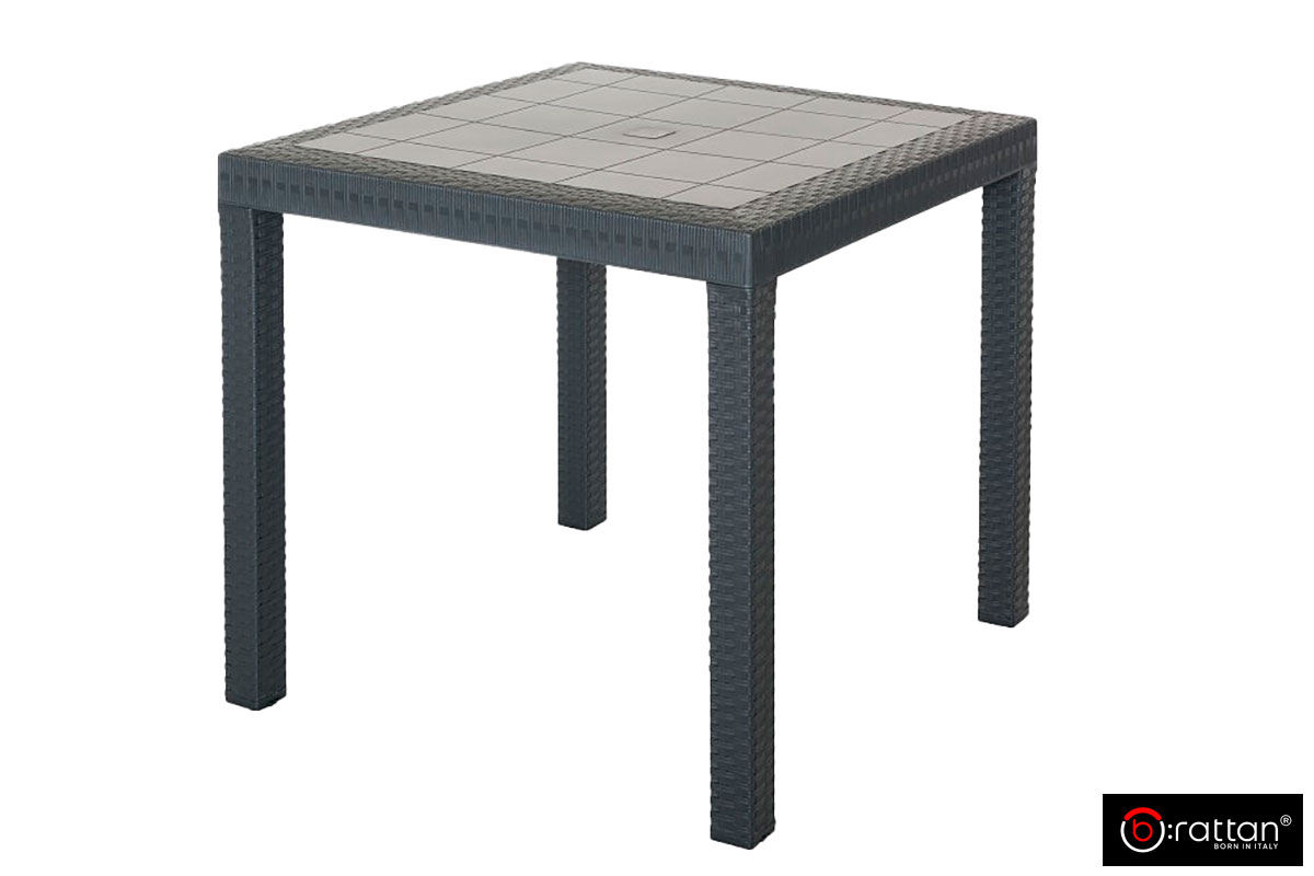 Стол B:rattan ДАЛЛАС / DALLAS 800*800мм, коричневый